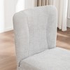 Okak Modern Style Wooden Armless Dining Chairs for Kitchen Dining Room,Upholstered Linen Seating Dining Chair Set of 2 - 3 of 4
