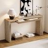 NicBex Modern Minimalist Console Table with 2 Concealed Drawers,Rustic Wood Grain Entryway Table Foyer Tables for Entryway,Hallway,Living Room - 2 of 4
