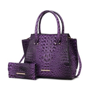 MKF Collection Viridiana Women’s Luxe Croc-Embossed Versatile Tote Bag by Mia K - 1 of 4