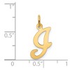Black Bow Jewelry 14k Yellow Gold, Sophia Collection, Small Script Initial I Pendant - 4 of 4