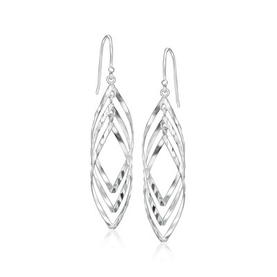 Ross-Simons Sterling Silver Twisted Drop Earrings