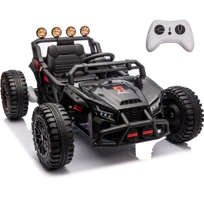 24V Ride-On UTV for Kids, Kids Ride on Car with Remote Control, Big Wheels, LED Lights, MP3, Single Seat Electric Car Toy for Boys & Girls