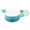 LunaLulink Ceramic Nonstick 12 Piece Cookware Set, Teal Ombre, Hand Wash Only - 2 of 4