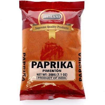 HEMANI All-Natural Paprika (Deggi Mirch) - 200g (7.1 OZ) - Traditional Indian Spice  Vegan - Gluten Friendly - NON-GMO