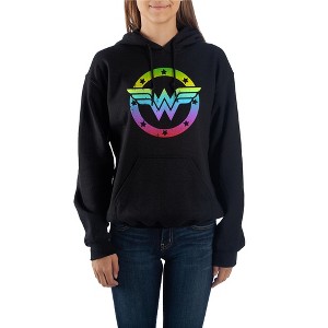 Wonder Woman Classic Superhero Black Fleece Women's Hoodie - 1 of 1