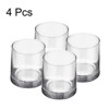Unique Bargains Clear Glass Heavy Base Whiskey Glasses 4 Pcs - 3 of 4