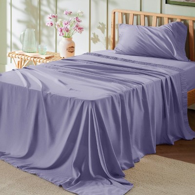 Twin Sheets Set - 3 Pieces Soft Twin Bed Sheets - Breathable & Cooling - Hotel Luxury - Easy Care Polyester Microfiber Bedding for Women, Men, Baby La