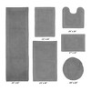 Edge Bath Rug 100% Premium Cotton Ultra-Soft Water Absorbent Tufted Solid Reversible 6 Piece Bathroom Rug Set for Machine Washable Bathmat - 2 of 4