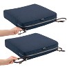 21" x 19" x 3" Montlake Water-Resistant Patio Seat Cushion Slip Cover Heather Indigo Blue - Classic Accessories - 4 of 4
