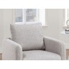 Swivel Accent Chair with Wooden Base and Low-Profile Modern Design for Living Room - 3 of 4