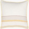 Livabliss Linen Stripe Embellished Cottage Throw Pillow - 2 of 4