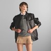 Members Only - Women's Lambskin Leather Iconic Oversized Jacket - 2 of 4