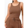 Slickblue Women’s Ribbed Tank & Pant Set, Functional Pockets, Co-ord Outfit, Everyday Wear, Color Options, Size S-L - 4 of 4