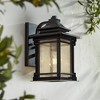 Franklin Iron Works Hickory Point Rustic Farmhouse Outdoor Wall Light Fixture Walnut Bronze 12" Frosted Cream Glass for Post Exterior Barn Deck House - 2 of 4