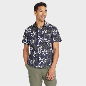 Men's Short Sleeve Poplin Button-Down Shirt - Goodfellow & Co™ - 1 of 3