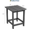 Square HDPE Outdoor Side Table - Durable Adirondack Patio End Table for Beach, Porch - Weather Resistant & Easy to Assemble - 2 of 4