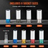 VEVOR Lug Nut Impact Socket Set, 1/2 inch Drive Metric and SAE 6-Point Deep Socket Set, 8 Total Lug Nut Sizes, CR-MO Steel Wheel Socket Set Black - 4 of 4