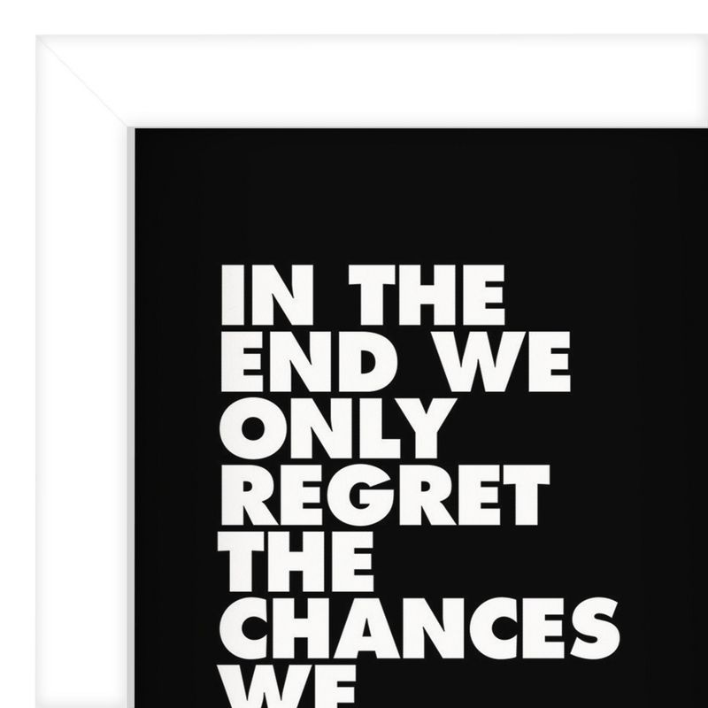 Americanflat Motivational Minimalist In The End We Only Regret The Chances We Didnt Take' By Motivated Type Shadow Box Framed Wall Art Home Decor, 4 of 10