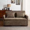 NicBex 3 in 1 Convertible Sofa Bed Loveseat with Reversible Backrest & Side Pockets,Upholstered Velvet Sleeper Sofa for Living Room,Bedroom - 3 of 4