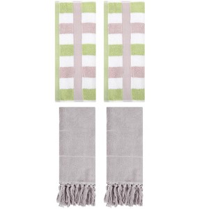 REGALWOVEN 4 Pcs Cotton Bathroom Hand Towels for Home Decoration - 1 of 4
