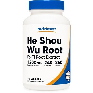 Nutricost He Shou Wu Root Supplement (1,200mg Equivalent) 240 Capsules - Fo-Ti Root Extract, Vegan, GMO-Free, Gluten-Free - 1 of 4