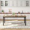 GustoWave Industrial Dining Table for 6-8 People, with Metal Legs - 2 of 4