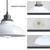Claxy White Pendant Light Fixture Dome Kitchen Islands Hanging Light - 4 of 4