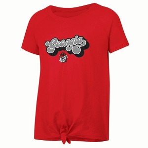 NCAA Georgia Bulldogs Girls' Knot T-Shirt - 1 of 3