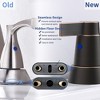 2-Handle Bathroom Sink Faucet 360 Degree High Arc Swivel Spout Centerset 4 Inch Vanity Faucet - 2 of 4