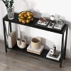 42.9-Inch Narrow Console Table with Storage Shelf, Industrial Rustic Brown Sofa & Entryway Table for Living Room, Hallway - 3 of 4