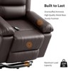 Coucheta Power Recliner,PU Leather,55cm Wide Seat,135° Recline,8-Point Massage & Heating,Remote Lift Armrests(Coffee) - 4 of 4
