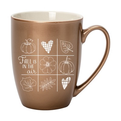 Elanze Designs Fall Is In The Air Bronze 10 ounce New Bone China Coffee Cup Mug