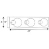 Progress Lighting Broadway Collection 3-Light Bath Strip, Polished Chrome, Steel, Up/Down Mounting, Shade Included - 2 of 2