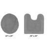 Edge Bath Rug 100% Premium Cotton Ultra-soft Water Absorbent Tufted Solid Reversible 2 Piece Bathroom Rug Set For Machine Washable Bathmat - 2 of 4