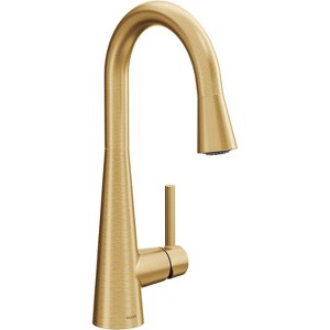 Moen 7664BG Sleek One-Handle High Arc Pulldown Modern Bar Faucet, Brushed Gold - 1 of 1