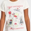 Girls' Dr. Suess 'How The Grinch Stole Christmas' Short Sleeve Graphic T-Shirt - Ivory - 2 of 4