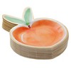 Sparkle and Bash 48 Pack Peach Paper Plates with Die-Cut Design and Gold Foil Border for Peach Themed Party Decorations (7 in) - 4 of 4