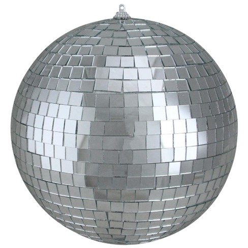 Northlight Silver Splendor Mirrored Glass Disco Ball Christmas Ornament ...