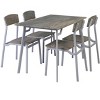 NicBex 4/5-Piece Retro Style Dining Set Dining Table & Chairs for Kitchen,Dining Room,Restaurant,Modern Dinette Set with Metal Frame - 3 of 4
