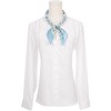 INSPIRE CHIC Women's Floral Stripes Printed Square Cotton Blended Gauze Neck Scarves 1Pc - 2 of 4