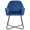 vidaXL Dining Chairs 2 pcs Blue Velvet - 3 of 4