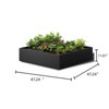 INFURNIC 4x4x1FT Raised Bed Garden Fences and Gates Garden Bed Outdoor Use, Deep Root Planter Box for Flowers, Black - 3 of 4