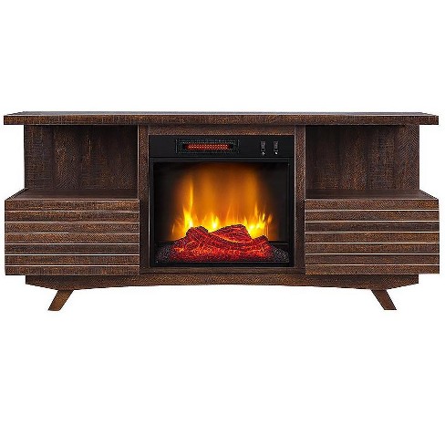 Hearthpro Soho Electric Fireplace Tv, Mid Century Modern Tv Stands With Fireplace
