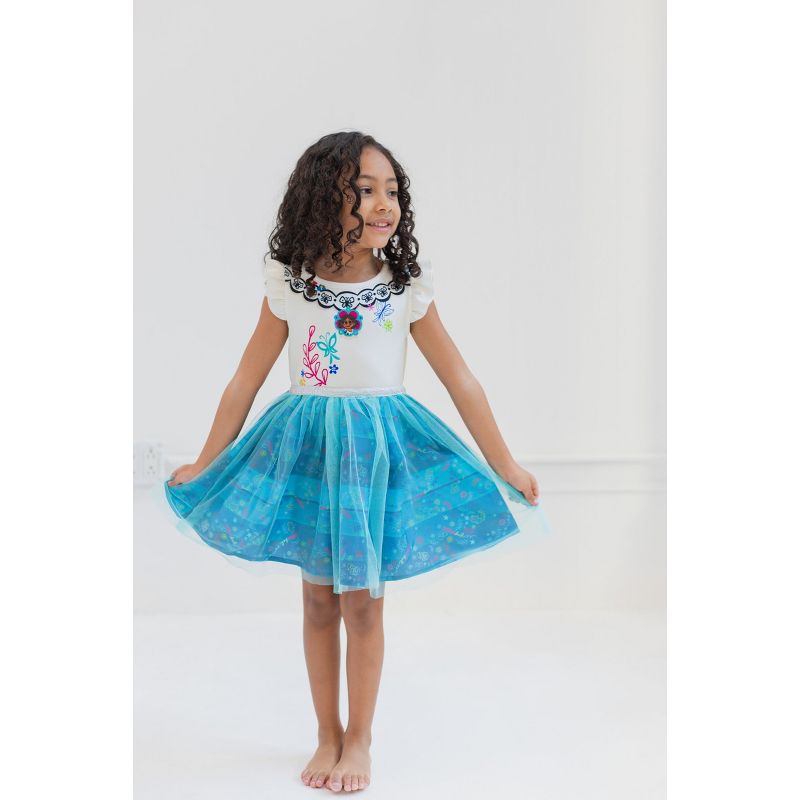 Disney Raya and the Last Dragon Little Mermaid Frozen Nightmare Before Christmas Girls Tulle Dress Toddler to Big Kid, 5 of 9