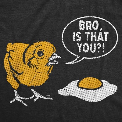 Мужские футболки Crazy Dog T-Shirts, Inc. Mens Funny T Shirts Bro Is That You Sarcastic Chicken Egg Graphic Novelty Tee for Men - Crazy Dog Men's T Shirt for Animal Lovers Black L — фото 2