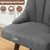Gikpal Swivel Bar Stools with Backs, 24" Counter Height Bar Stools, Fabric Upholstered Counter Bar Stools with Solid Wood Legs for Kitchen Island - 3 of 4