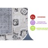 Collection 2x3 Cream/Beige Medallion Non-Shedding Area Rug ¨C Stain Resistant Accent Rug for Living Room, Bedroom & Entryway - Nertpow - 3 of 4