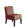 CAVINAS Velvet Upholstered Accent Chair with Minimalist Design,Modern Armless Chairs with Solid Wood Legs for Bedroom,Reading Room,2PC - 3 of 4