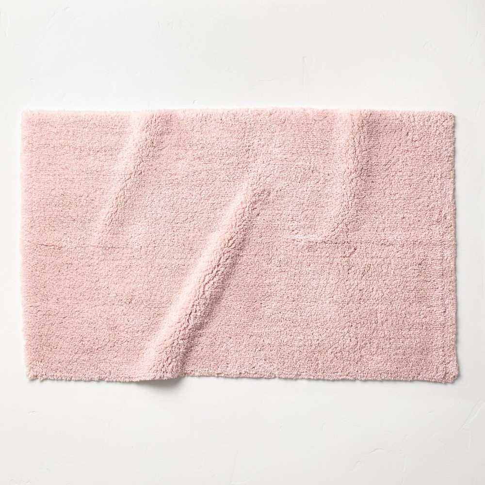 Photos - Bath Mat 24"x40" Ultra Soft Tufted Bath Rug Light Blush - Casaluna™: Cotton & Lyoce