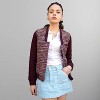 Members Only Women's Updated Tweed Varsity Jacket with Contrast Sleeve - 3 of 4